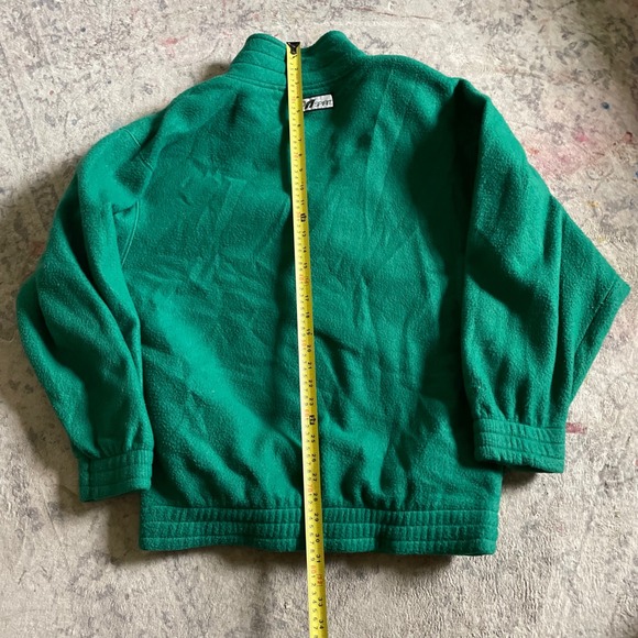 Vintage Pro Spirit Fleece Pullover Jacket‎ Green Gray Quarter Zip Size Medium - Picture 7 of 8